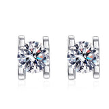 Brilliant Round Cut 2ct D Colour VVS1 Moissanite Diamonds Stud Earrings Sterling Silver Earrings Fine Jewellery - The Jewellery Supermarket