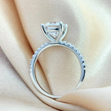1/2/3CT Cushion Cut Moissanite Diamonds Solitaire Rings 925 Silver GRA Certified Engagement Wedding Fine Jewellery