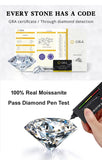 Luxury 1 Carat Moissanite 100% S925 Silver D Color VVS1 GRA Certified Solitaire Rings for Women Fine Jewellery