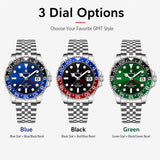 Top Brand Sapphire Crystal Stainless Steel 100M Water Resistant Quartz Watch