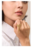 18K Gold Plated Stainless Steel Chain Tassel Adjustable High Quality Charm Stylish Ring