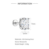 Pear, Princess, Marquise, Cushion Asscher Cut Silver Moissanite Diamonds Stud Earrings