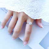 Fabulous 1CT Moissanite Diamond Solitaire Rings For Women S925 Sterling Silver Cute/Romantic Wedding Jewellery