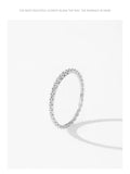 Shining Clear AAAA Lab Created Diamond 925 Silver Solitaire Fine Ring