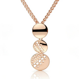 14K Rolled Gold Retro Ethnic Circular Geometric Shape Elegant Pendant And Necklace
