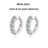 0.5ct D Colour VVS1 Quality Moissanite Diamonds Sparkling Clip Earrings - Sterling Sliver Fine Jewellery for Women