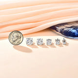 Top Quality 2 Carat 8.0mm D Colour Moissanite Diamonds Sterling Silver Stud Earrings