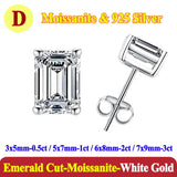 Luxury 0.5-3 Carats Cushion Marquise Oval Moissanite Diamonds Silver Stud Earrings