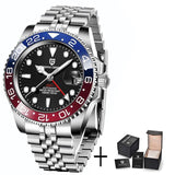 Luxury Famous Brand Sapphire Glass AR Coating Automatic with New Japan NH34 GMT Men Mechanical Watches for Men