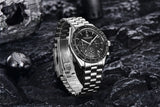 Luxury Chronograph AR Sapphire Mirror Ceramic Bezel New Moon Men's Quartz Watches