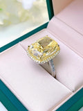 Outstanding Fashionable Green , Yellow Rings with High Quality AAAAA High Carbon Diamonds Luxury Jewellery 