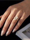 Elegant Classic VVS1 D Colour 2 Carat Marquise Moissanite Ring Fine Jewellery