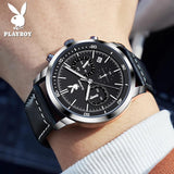 Original Quartz Watch for Men with Luxury Leather Strap Waterproof Wristwatch Fashionable Very Popular Mens Watch