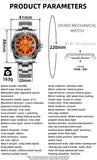 New Arrival Top Brand Super Luminous Quartz Wristwatch Stainless steel 200M Waterproof Men's Watches Ideal Present