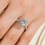 Certified 2CT Moissanite Diamond Solitaire Ring Sparkling Engagement Wedding Rings s925 Silver Wedding Jewellery