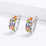 New Colourful Handmade Enamel Fashion Floral High-quality Earrings