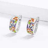 New Colourful Handmade Enamel Fashion Floral High-quality Earrings