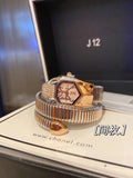 Cavalli Brand Fashion Snake Head Casual High-end Steel Quartz Zircon Diamonds Snake Shape Ladies Watches
