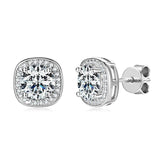Terrific 6.5mm D Color VVS1 4 Claws Moissanite Diamonds Unisex Stud Earrings