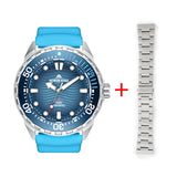 Solar Powered Luxury Quartz 316L Stainless Steel Case Waterproof 300M Dive Watch