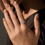 Excellent VVS1 D Colour Moissanite Luxury Halo Sterling Silver Sparkling Rings