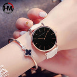 Top Brand Elegant Fashion Simple Low Price Quartz Movement Leather Strap Women Analog Waterproof Wristwatches