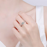 VVS1 D Colour 1-3 Carat Solitaire Moissanite Diamond Engagement 925 Silver Ring
