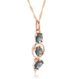 14K Rolled Gold Drop Necklace Unusual Colourful AAA Zircon Crystal Fashion Long Necklace