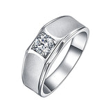 Superb 1CT VVS1 D Colour Concise Moissanite Diamond Rings For Men Fine Jewellery