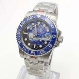 Self-Winding Stylish Dial Bezel 100 Meter Water Resistant Men's Mechanical Watch