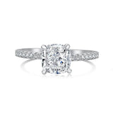 1/2/3CT Cushion Cut Moissanite Diamonds Solitaire Rings 925 Silver GRA Certified Engagement Wedding Fine Jewellery