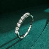 Luxury 0.7CT D Colour Moissanite Diamonds Eternity Rings - GRA Certified Silver Engagement Wedding Fine Jewellery