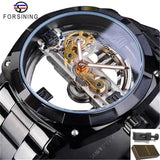 New Transparent Automatic Mechanical Watches - Stainless Steel Strap Vintage Skeleton Luminous Watches - The Jewellery Supermarket