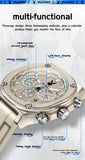 Original Silicone Strap Men's Quartz Watch Multifunctional Waterproof Calendar Top Brand Trendy Male Watch