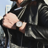 Popular Top Luxury Brand Automatic Quartz Casual Fashion Leather 100M Waterproof Watches for Men