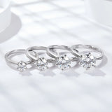 New Fine Snowflake Design 0.5/1ct D Colour Moissanite Diamond Rings Sterling Silver Engagement GRA Luxury Jewellery