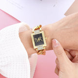 New Arrival Luxury Brand Fashionable Temperament Style Metal Strap Square Quartz Women's Watch - Ideal Gift - The Jewellery Supermarket