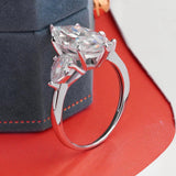 3 Carat D Color VVS Marquise Cut GRA Certified Moissanite Diamond Ladies Rings S925 Silver Wedding Fine Jewellery