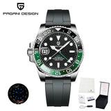 New LUXURY DESIGN Top Mechanical Automatic Watch Sports Rubber Diver Series Watch Luminous Date Display Wristwatches