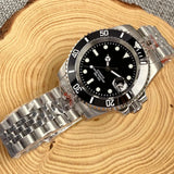 Stainless Steel Dive Automatic Sapphire Crystal Rotating Bezel Luminous Mechanical Watch