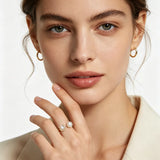 Elegant Real 925 Silver Freshwater Pearl Ring with AAA Zircon Diamonds