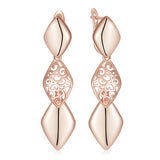 14 Karat Gold Filled Retro Ethnic Long Dangle Fine Jewellery Earrings For Women