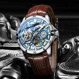 New Unique Design Skeleton Dial Mechanical Watch - Men's Waterproof Luminous Date Automatic Watches - The Jewellery Supermarket