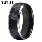 Beveled Edge Treatment Dome Hammer 4/6/8mm Tungsten Rings With Comfortable Fit