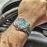Popular Luxury Brand Left Crown Men Mechanical Wristwatches 100M Waterproof Sapphire Glass PD-1662 GMT Watch for Men