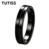 Classic 4mm Multicolour Tungsten Carbide Wedding Engagement Rings For Men Women