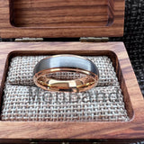 Stepped Shiny Polished Finish 6/8mm Men Women Tungsten Carbide Wedding Rings