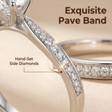 Fine D Colour VVS1 Moissanite 1ct 925 Sterling Silver Solitaire High Quality Ring