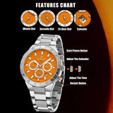 Top Brand Quartz Waterproof Luminous Date Stainless Steel Luxury Casual Wrist Watches for Men - The Jewellery Supermarket