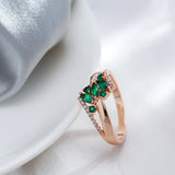 Fabulous Green AAA Zircon Diamonds 14K Gold Filled  Luxury Ring Fine Jewellery